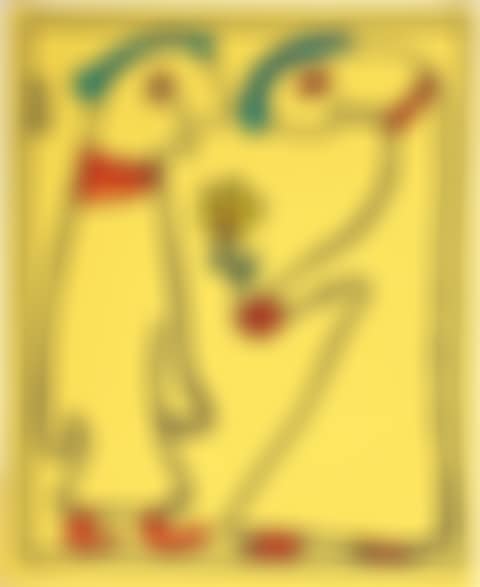 Two figures with flowers (preview)