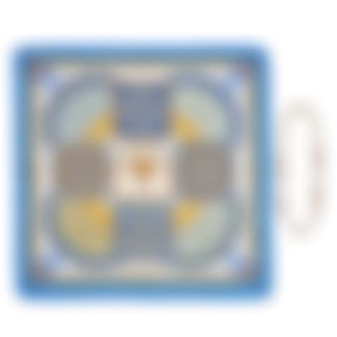 HERMÈS "CIELS BYZANTINS" SILK SCARF AND YVES SAINT LAURENT PINK-BLUE GLASS CHAIN NECKLACE (preview)