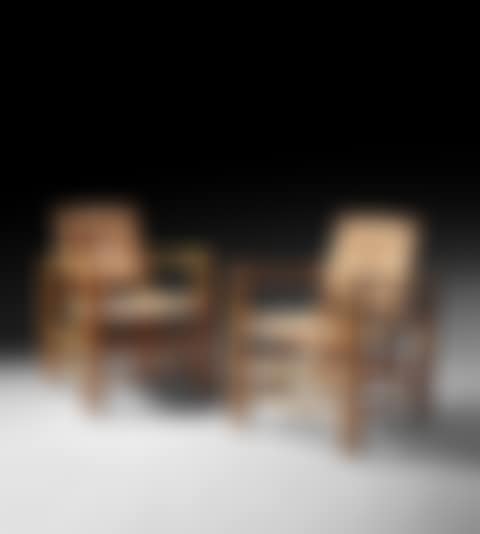 Pair of armchairs with ash frame (preview)