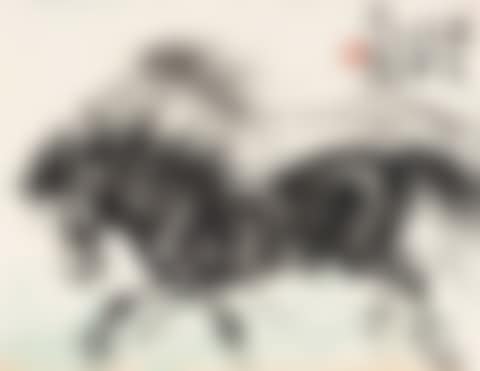 TWO RUNNING HORSES (preview)