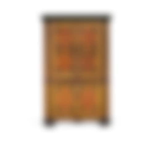 A Very Fine and Rare Federal Polychrome Paint-Decorated Corner Cupboard, Centre County, Pennsylvania (preview)