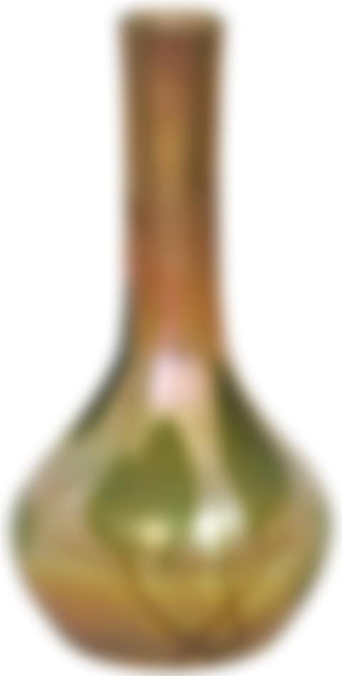 gold iridescent Favrile glass vase (preview)