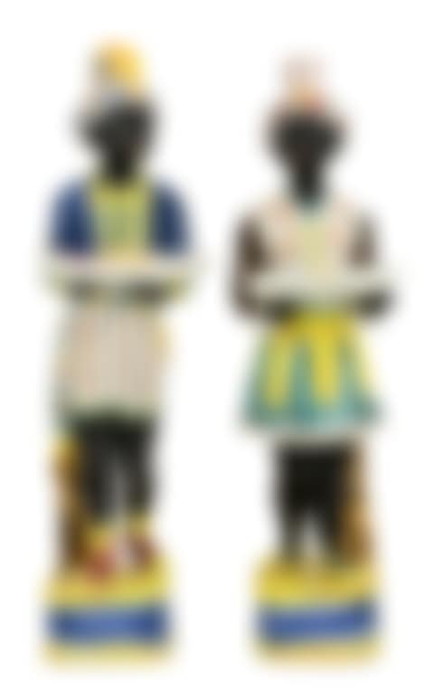 Pair of Italian Majolica Blackamoor Figures (preview)