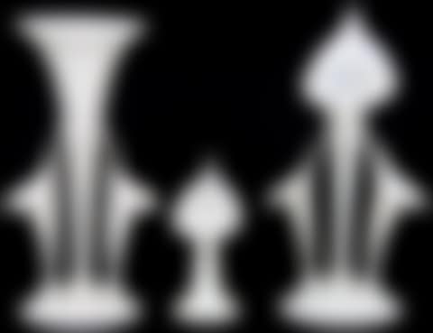 Three Steuben Ivrene jack-in-the-pulpit vases (preview)