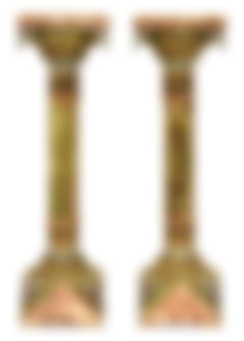 A Pair of French Gilt Bronze, Onyx & Champlevé Pedestals (preview)