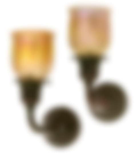 Pair of Sconces with "Pulled Feather" Shades (preview)