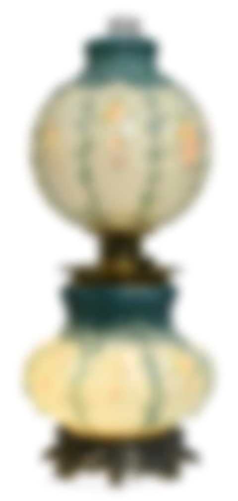 American Molded Glass & Brass Floral Parlor Lamp (preview)