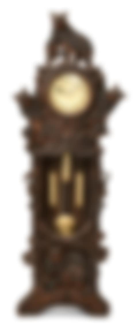 Black Forest Carved Wood Figural Grandfather Clock (preview)