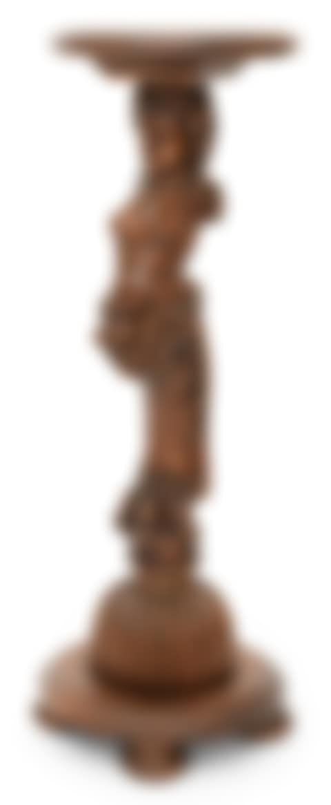 American Carved Oak Plant Stand with a Bust of a Woman (preview)