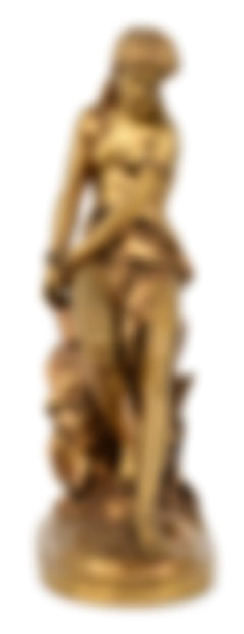 French Gilt Bronze Sculpture of a Seated Nude Woman (preview)