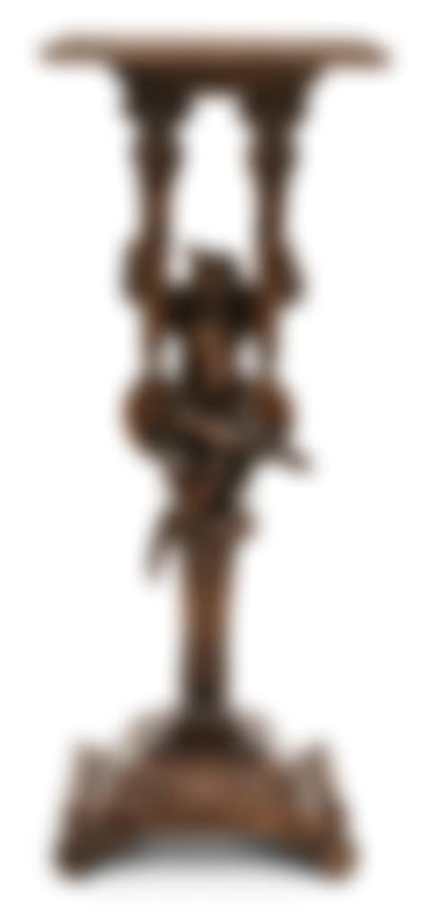 American Figural Carved Oak Plant Stand (preview)