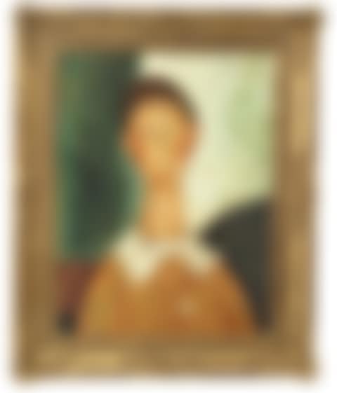depicts a portrait of a lady in the manner of Modigliani (preview)
