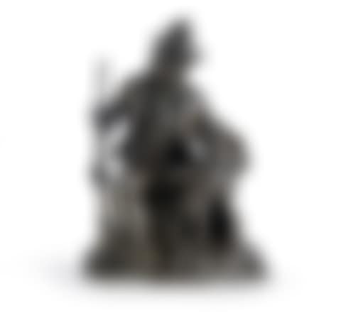 Seated hunter and his dog (preview)