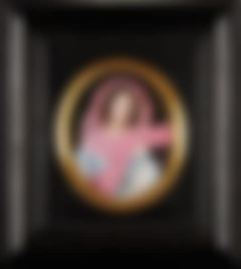 Young woman with pink veil (preview)