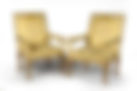 Pair of gilded wooden armchairs (preview)