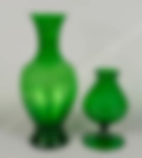 transparent green glass vases (preview)