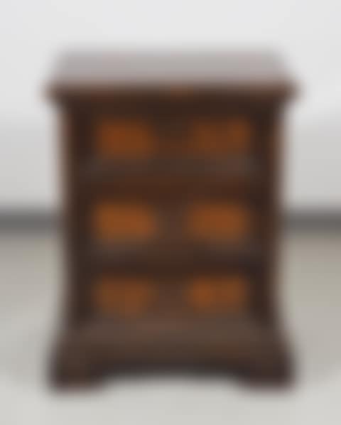 Wooden bedside table with 3 drawers (preview)