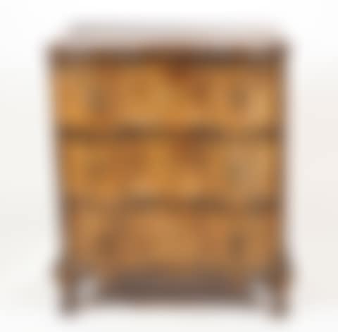 Wooden bedside table with 3 drawers (preview)