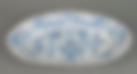 large porcelain plate with blue decorations (preview)