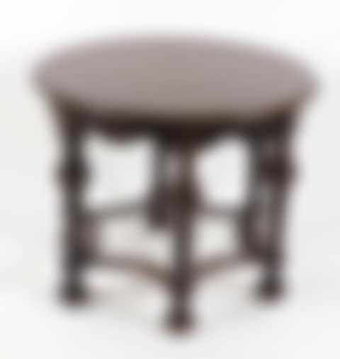 Low round wooden table (preview)