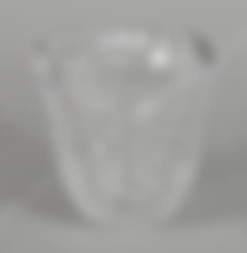 triangular section crystal vase with air bubbles (preview)