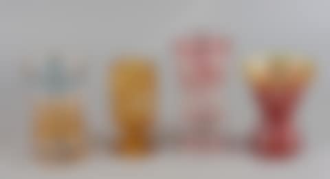 4 decorated bohemian crystal glasses (preview)