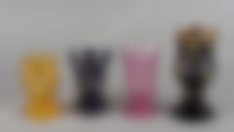 4 decorated bohemian crystal glasses (preview)