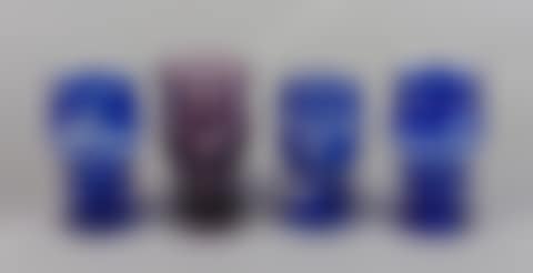 4 decorated bohemian crystal glasses (preview)
