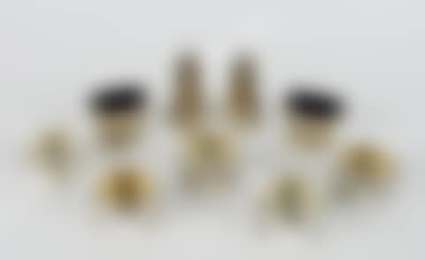 Silver lot consisting of salt shakers with glass containers (preview)
