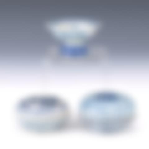 Three Porcelain Blue and White Qing Dynasty Items (preview)