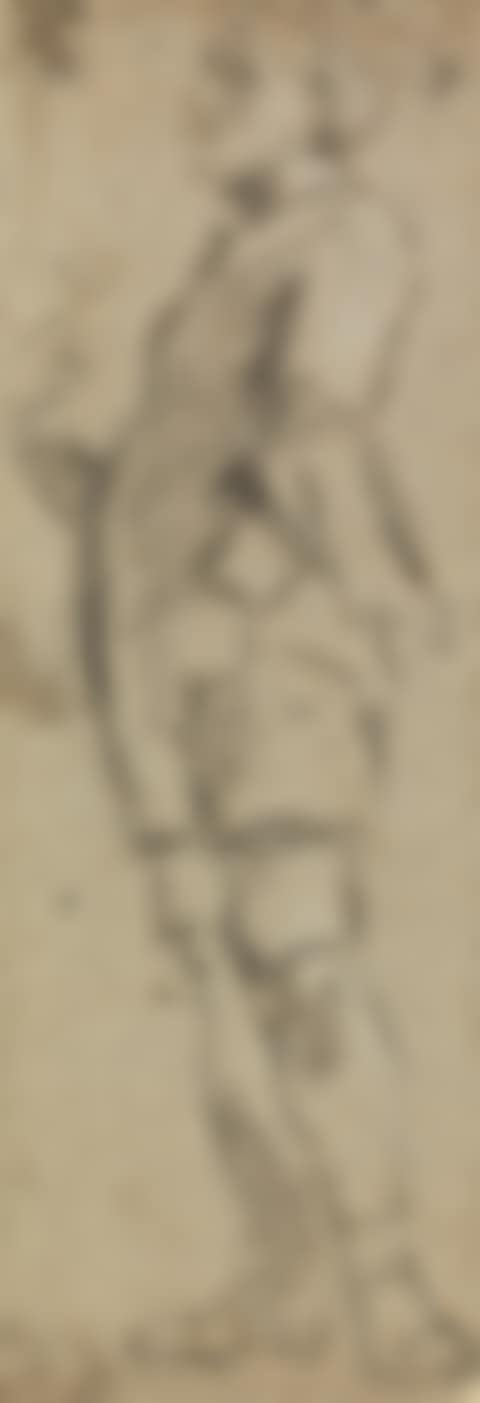 Study of a Figure in Profile to the Left, Holding a Glass (preview)