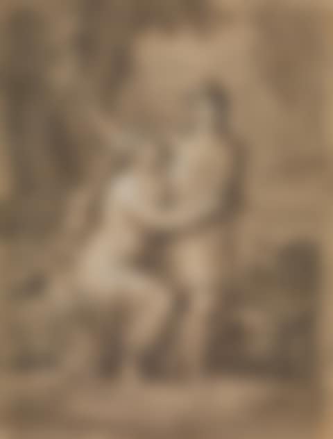 A Young Shepherd and a Seated Nude in a Landscape (preview)
