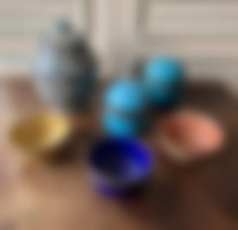 covered ceramic pot with stylized decoration (preview)