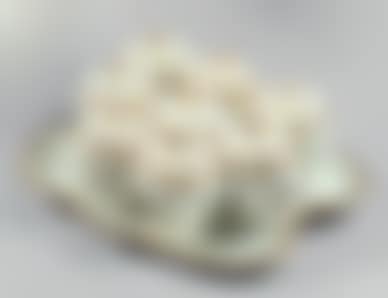 Set of eight cream pots on a tray (preview)
