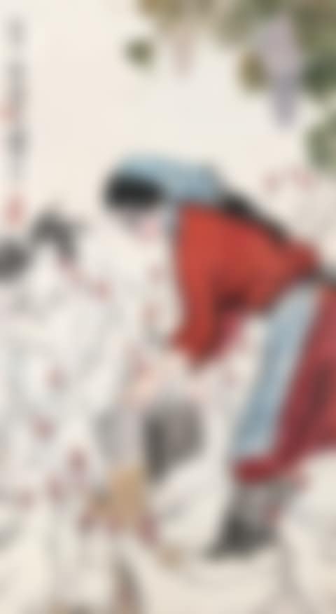 YOUNG LADY FEEDING THE CHICKEN (preview)