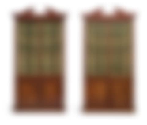 A matched pair of early george iii mahogany display cabinets (preview)