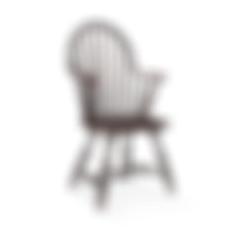 A Very Fine and Rare Brown-Painted Knuckled Continuous-Arm Windsor Armchair, Eastern Connecticut (preview)