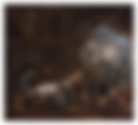 Grotto with Travelers Unloading a Wagon, a Fortune-Teller, a Blacksmith, and Other Figures (preview)