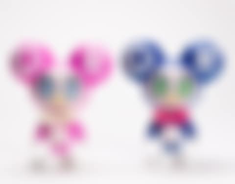 Two DOB-kun Figures (Magenta and Blue) (preview)