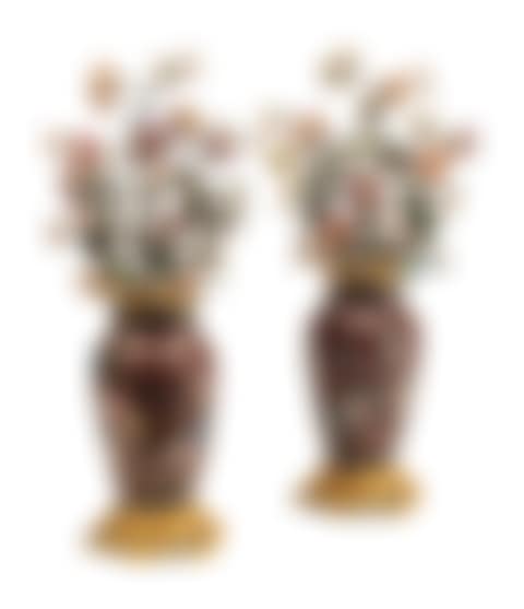 A Pair of Gilt Bronze Mounted Cloisonné and Porcelain Vases (preview)