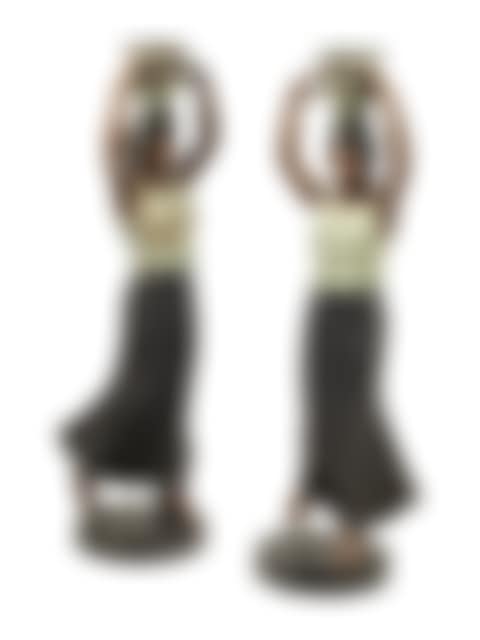 A Pair of Large Polychrome Bronze Figural Jardinières (preview)