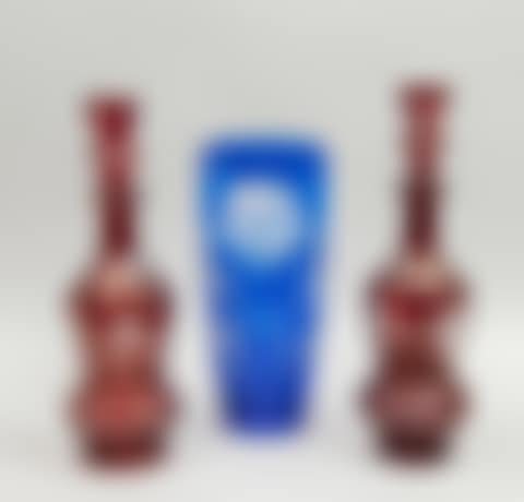 Pair of decanters and vase. (preview)