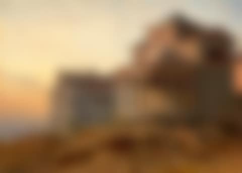 Vue d"un édifice religieux au sommet d"une colline (preview)
