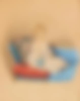Bildnis eines Mädchens auf einem Divan mit kostbaren Pölstern und Puppe (preview)