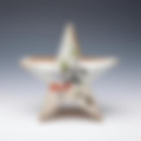 STAR-SHAPED HANGING VASE WITH BIRD AND BERRIES (preview)