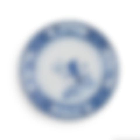 Paire d"assiettes en porcelaine bleu blanc; A pair of blue and white dishes (preview)