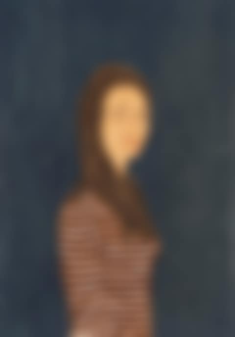 Woman with darkblue background with stars (preview)