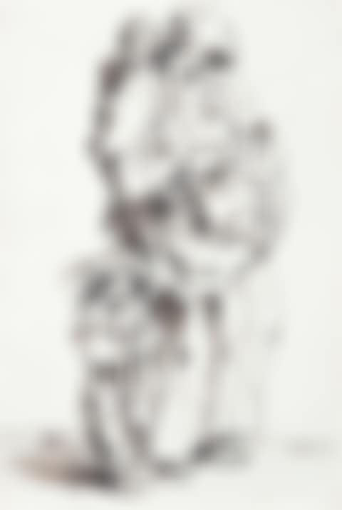 Seated Woman with Cat and Dog (preview)