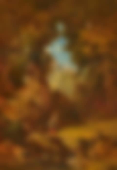 Mädchen im Walde auf einem Bachsteg (A girl in the forest on a plank bridge) (preview)