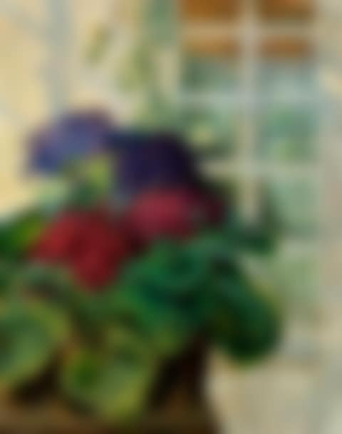 Still life with flowers in a window sill (preview)